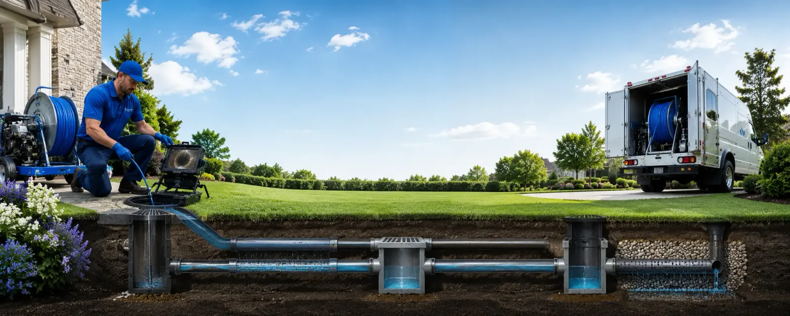 Outdoor drain cleaning information for Potts Camp, MS